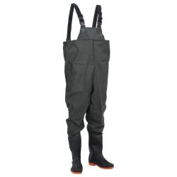 Cuissardes avec bottes vert fonc&eacute;