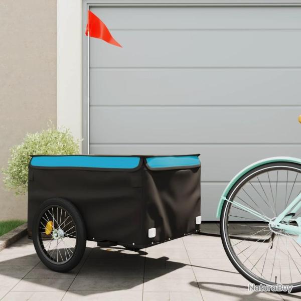 Remorque de vlo noir et bleu 45 kg fer alsavelo