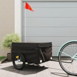 Remorque de v&eacute;lo noir 45 kg fer