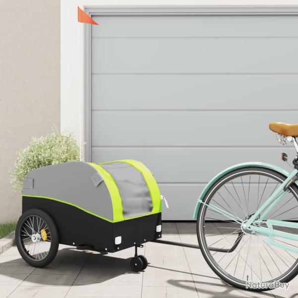 Remorque de v�lo noir et vert 45 kg fer