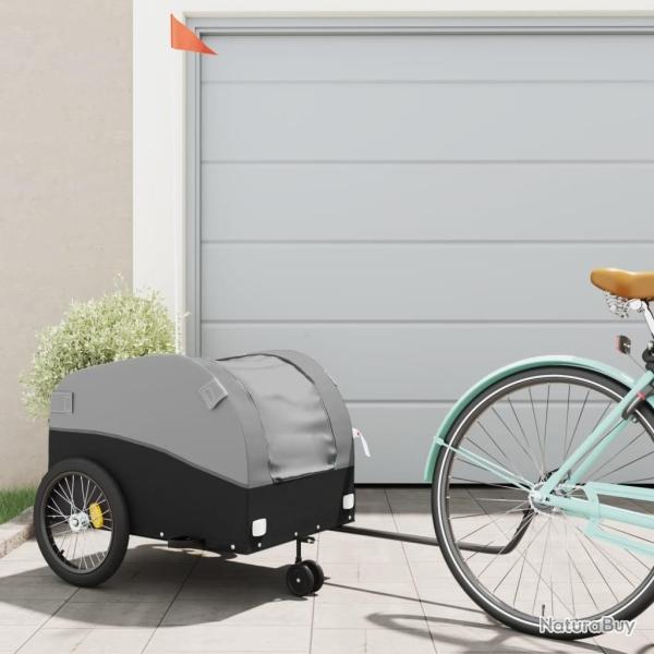 Remorque de vlo noir et gris 45 kg fer alsavelo