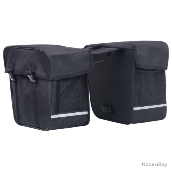 Sac de v�lo double pour porte-bagages �tanche 35 L Noir alsavelo