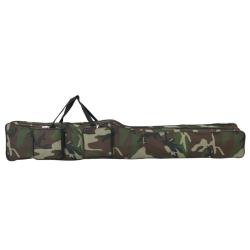 Sac de canne &agrave; p&ecirc;che vert camouflage 150 cm tissu oxford