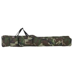 Sac de canne &agrave; p&ecirc;che vert camouflage 160 cm tissu oxford