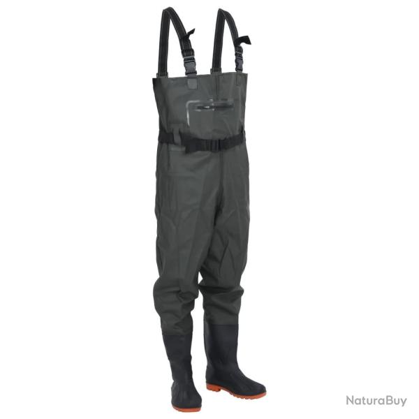 Cuissardes avec bottes et ceinture vert fonc� alsavelo