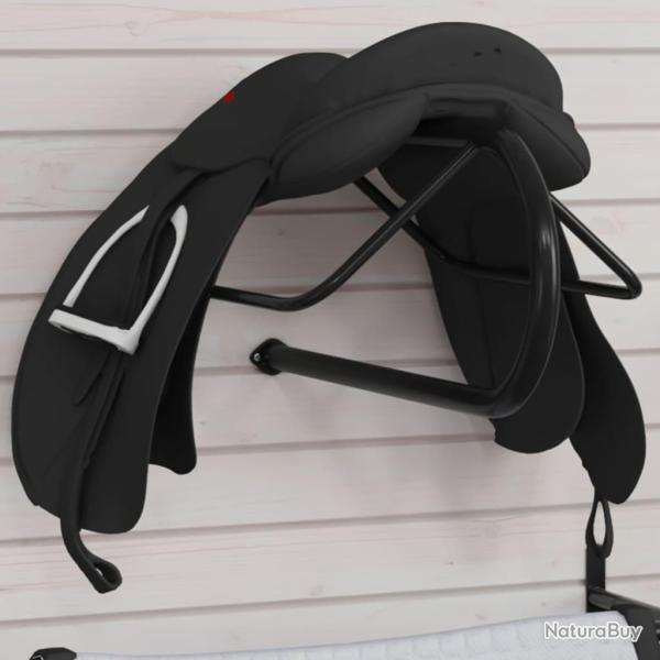 Porte-selle mural noir fer