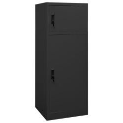 Armoire &agrave; selles Anthracite 53x53x140 cm Acier alsavelo
