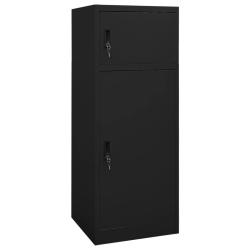 Armoire &agrave; selles Noir 53x53x140 cm Acier alsavelo