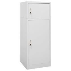 Armoire &agrave; selles Gris clair 53x53x140 cm Acier alsavelo