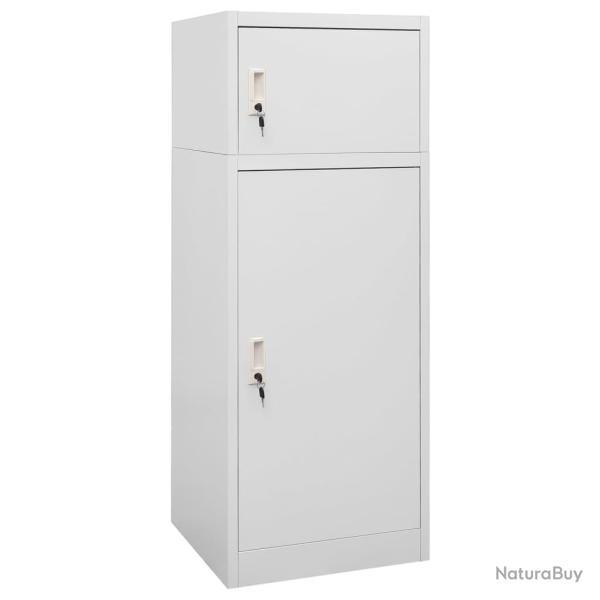 Armoire � selles Gris clair 53x53x140 cm Acier