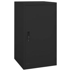 Armoire &agrave; selles Noir 53x53x105 cm Acier alsavelo