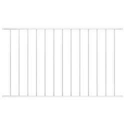 Panneau de cl&ocirc;ture Woerden en acier thermolaqu&eacute; blanc 1,7&nbsp;m x 0,75&nbsp;m