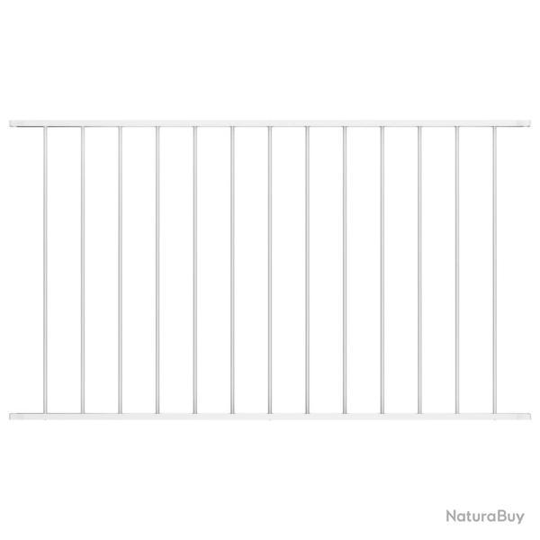 Panneau de cl�ture Woerden en acier thermolaqu� blanc 1,7�m x 0,75�m