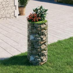 Poteau &agrave; gabion circulaire Acier galvanis&eacute; &Oslash;50x100 cm