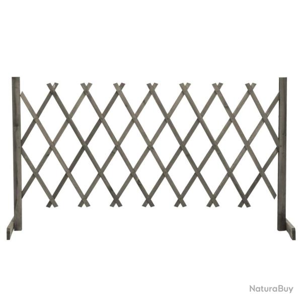 Cl�ture en treillis de jardin Gris 150x80 cm Bois de sapin