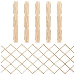 Cl&ocirc;tures en treillis 5 pcs Bois de sapin massif 180x80 cm