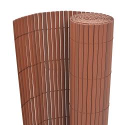 Cl&ocirc;ture de jardin Double face PVC 90 x 300 cm Marron