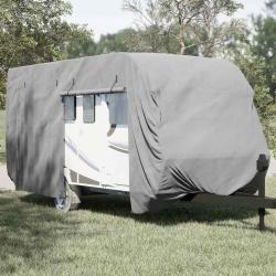 Housse de caravane gris 550x250x220 cm tissu non tiss&eacute;