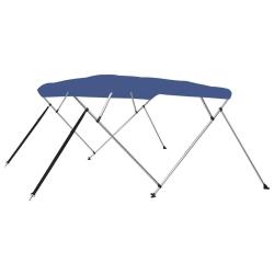 Auvent bimini &agrave; 4 arceaux Bleu 243x180x137 cm