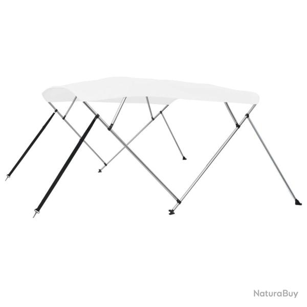 Auvent bimini � 4 arceaux Blanc 243x210x137 cm