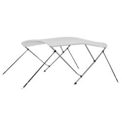 Auvent bimini &agrave; 3 arceaux Blanc 183x180x137 cm