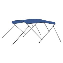 Auvent bimini &agrave; 3 arceaux Bleu 183x160x137 cm