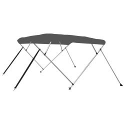 Auvent bimini &agrave; 4 arceaux Anthracite 243x180x137 cm