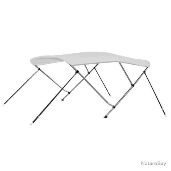 Auvent bimini � 3 arceaux Blanc 183x140x137 cm alsavelo