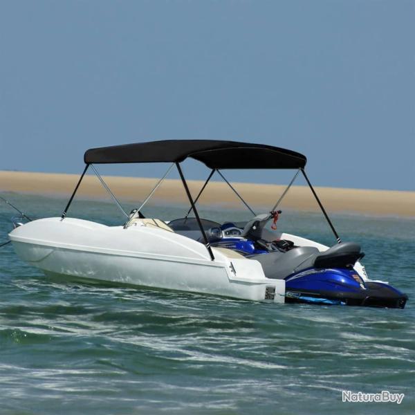 Auvent bimini  2 arceaux noir 150x120x110 cm alsavelo