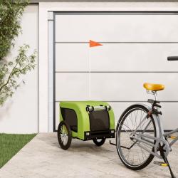 Remorque de v&eacute;lo pour animaux de compagnie vert et noir