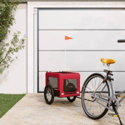 Remorque de v&eacute;lo pour animaux de compagnie rouge et noir