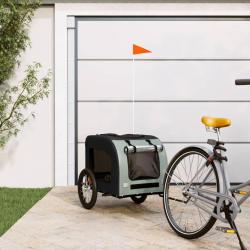 Remorque de v&eacute;lo pour animaux de compagnie noir et gris