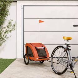 Remorque de v&eacute;lo pour animaux de compagnie orange alsavelo