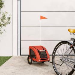 Remorque de v&eacute;lo pour animaux de compagnie orange alsavelo