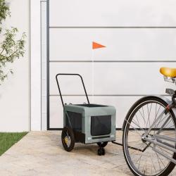 Remorque de v&eacute;lo pour animaux de compagnie gris et noir