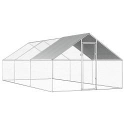 Poulailler d'ext&eacute;rieur 2,75 x 6 x 1,92 m Acier galvanis&eacute;