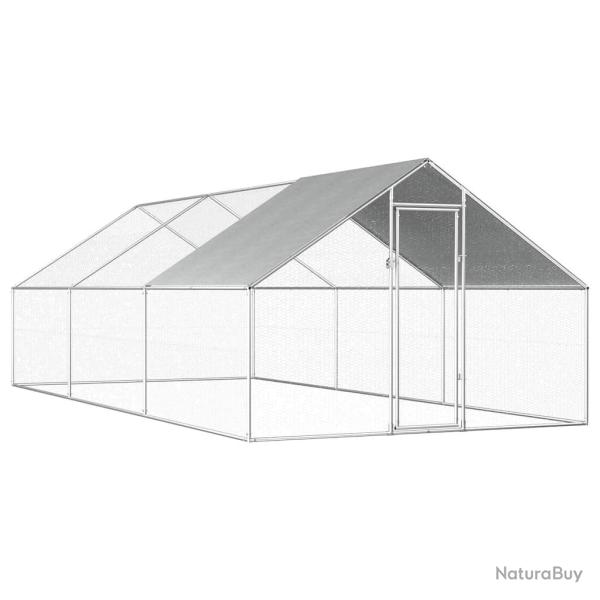 Poulailler d'ext�rieur 2,75 x 6 x 1,92 m Acier galvanis�
