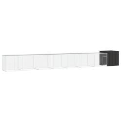 Poulailler Anthracite 800x91x100 cm Acier galvanis&eacute;