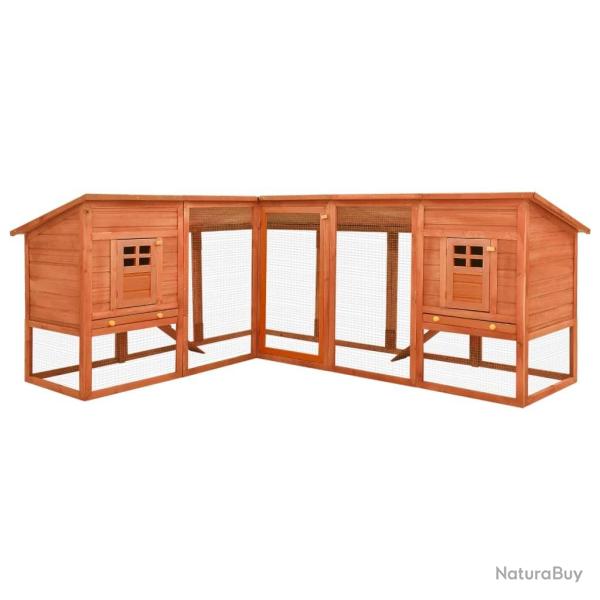 Clapier d'ext�rieur avec piste Marron Bois de sapin solide alsavelo