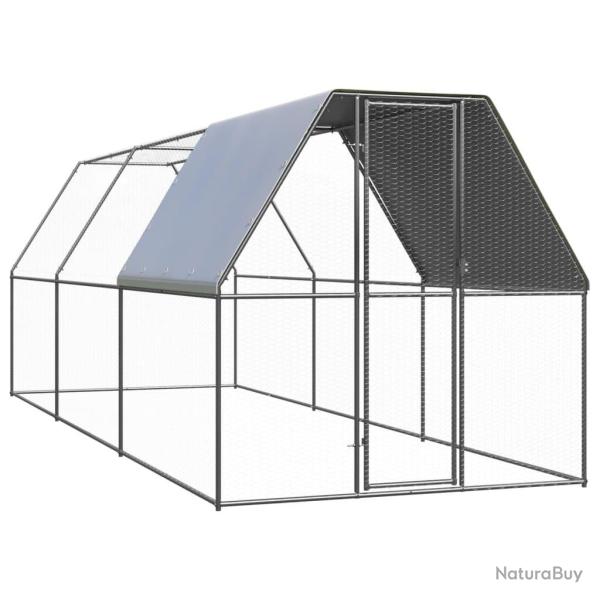 Poulailler d'ext�rieur 2x6x2 m Acier galvanis�
