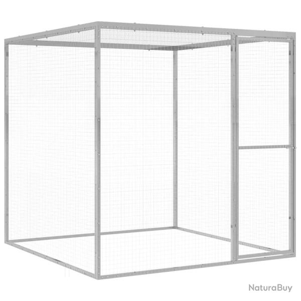 Cage pour chat 1,5x1,5x1,5 m Acier galvanis�
