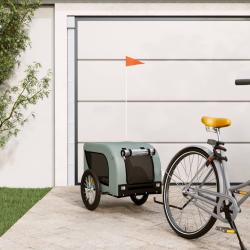 Remorque de v&eacute;lo pour animaux de compagnie gris et noir