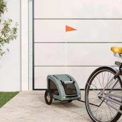 Remorque de v&eacute;lo pour animaux de compagnie gris