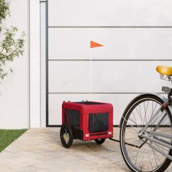 Remorque de v&eacute;lo pour animaux de compagnie rouge et noir