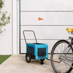 Remorque de v&eacute;lo pour animaux de compagnie bleu et noir