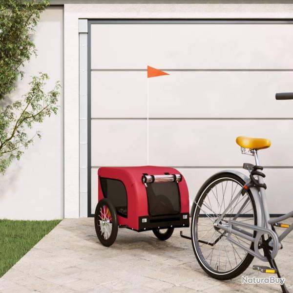 Remorque de v�lo pour animaux de compagnie rouge et noir alsavelo