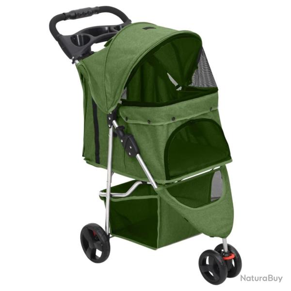 Poussette pour chien pliante Vert 80x46x98 cm Tissu Oxford alsavelo