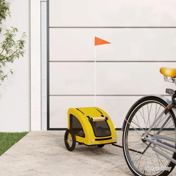 Remorque de v�lo pour animaux de compagnie jaune alsavelo