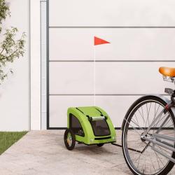Remorque de v&eacute;lo pour animaux de compagnie vert