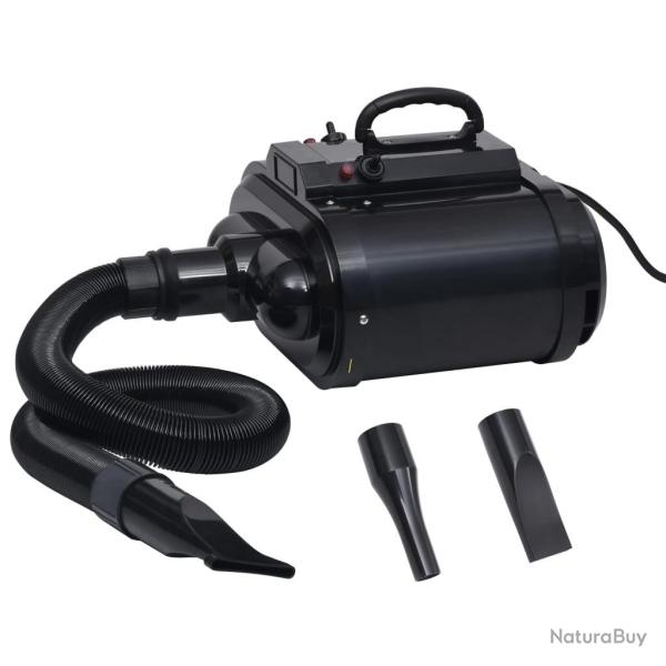 S�che-poils � double moteur pour animaux de compagnie Noir